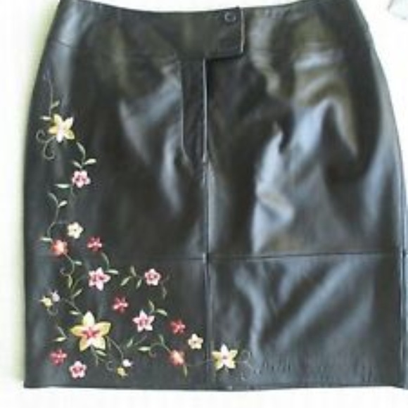 Alfani Dresses & Skirts - Alfani  leather  embellished   skirt